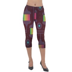 Non Seamless Pattern Background Lightweight Velour Capri Leggings  by Simbadda