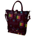 Non Seamless Pattern Background Buckle Top Tote Bag View1