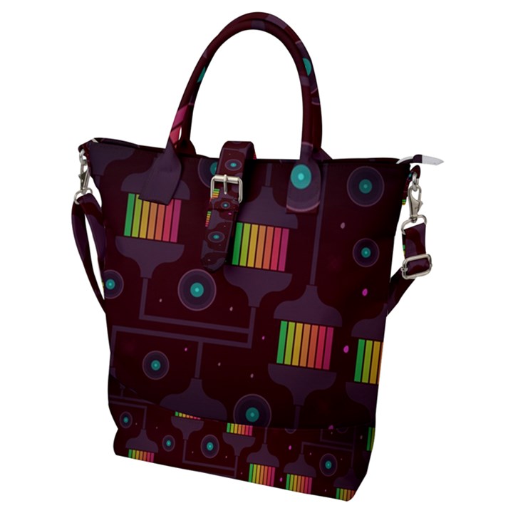 Non Seamless Pattern Background Buckle Top Tote Bag