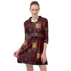 Non Seamless Pattern Background Mini Skater Shirt Dress