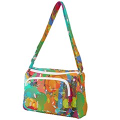 Background Colorful Abstract Front Pocket Crossbody Bag by Simbadda