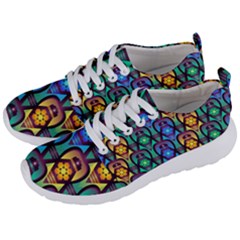 Pattern Background Bright Blue Men s Lightweight Sports Shoes by Simbadda