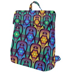 Pattern Background Bright Blue Flap Top Backpack