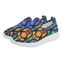 Pattern Background Bright Blue Women s Slip On Sneakers View2