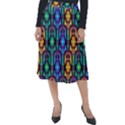 Pattern Background Bright Blue Classic Velour Midi Skirt  View1