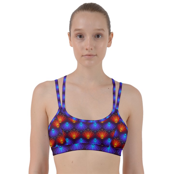 Background Colorful Abstract Line Them Up Sports Bra