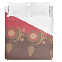 Background Tribal Ethnic Red Brown Duvet Cover (queen Size) by Simbadda