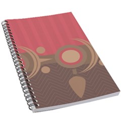 Background Tribal Ethnic Red Brown 5 5  X 8 5  Notebook by Simbadda