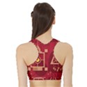 Background Objects Stylized Sports Bra with Border View2