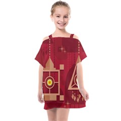 Background Objects Stylized Kids  One Piece Chiffon Dress