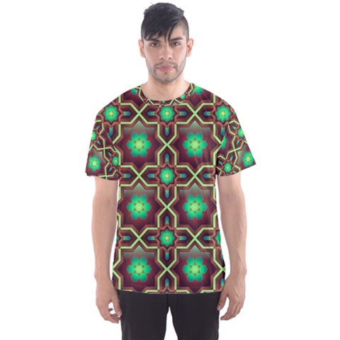 Pattern Background Bright Brown Men s Sports Mesh Tee by Simbadda