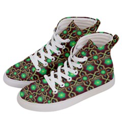 Pattern Background Bright Brown Men s Hi-top Skate Sneakers by Simbadda