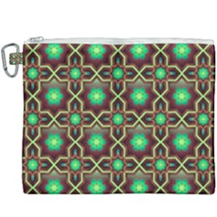 Pattern Background Bright Brown Canvas Cosmetic Bag (xxxl) by Simbadda