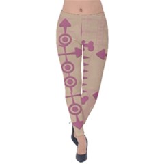 Background Non Seamless Pattern Velvet Leggings by Simbadda