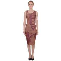 Background Non Seamless Pattern Sleeveless Pencil Dress by Simbadda