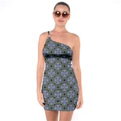 Pattern Design Shapes One Soulder Bodycon Dress