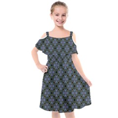 Pattern Design Shapes Kids  Cut Out Shoulders Chiffon Dress