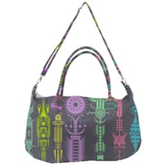 Background Non Seamless Pattern Removal Strap Handbag by Simbadda