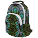 Art Background Flames Rounded Multi Pocket Backpack View1