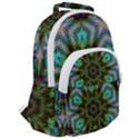 Art Background Flames Rounded Multi Pocket Backpack View2