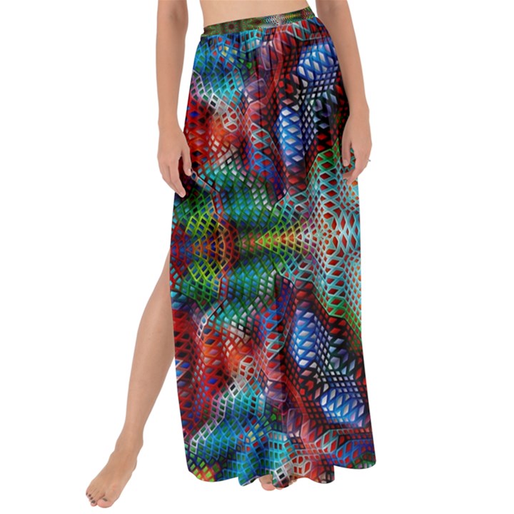 Art Background Flames Maxi Chiffon Tie-Up Sarong