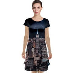 Architecture Buildings City Cap Sleeve Nightdress by Simbadda