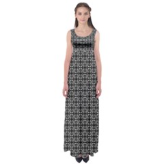 Pattern Background Black And White Empire Waist Maxi Dress by Simbadda