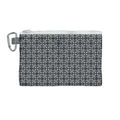 Pattern Background Black And White Canvas Cosmetic Bag (medium)