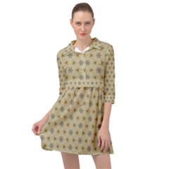 Star Basket Pattern Basket Pattern Mini Skater Shirt Dress