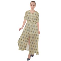 Star Basket Pattern Basket Pattern Waist Tie Boho Maxi Dress