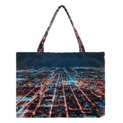 Aerial Shot Of Buildings Medium Tote Bag by Simbadda