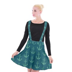 Mermaid Anchors Suspender Skater Skirt by VeataAtticus