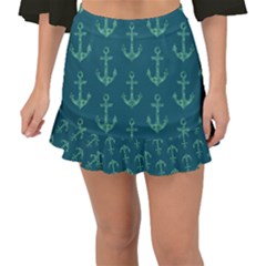 Mermaid Anchors Fishtail Mini Chiffon Skirt by VeataAtticus