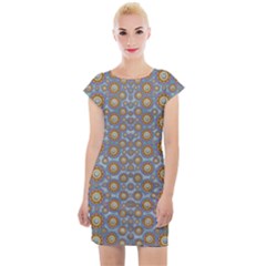 Florals Striving To Be In The Hole World As Free Cap Sleeve Bodycon Dress by pepitasart