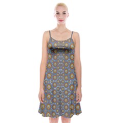 Florals Striving To Be In The Hole World As Free Spaghetti Strap Velvet Dress by pepitasart