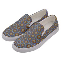 Florals Striving To Be In The Hole World As Free Men s Canvas Slip Ons by pepitasart