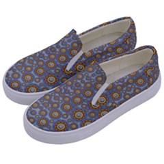 Florals Striving To Be In The Hole World As Free Kids  Canvas Slip Ons by pepitasart