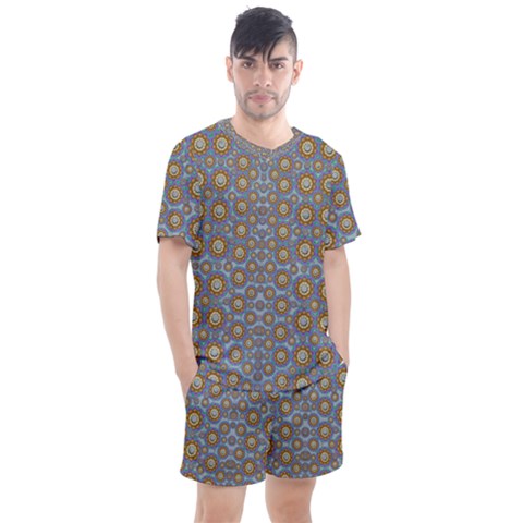 Florals Striving To Be In The Hole World As Free Men s Mesh Tee And Shorts Set by pepitasart