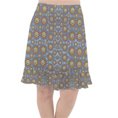 Florals Striving To Be In The Hole World As Free Fishtail Chiffon Skirt by pepitasart