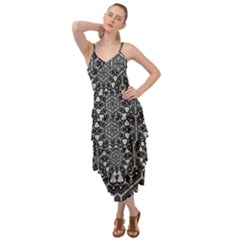 Fractal Science Art Technology Layered Bottom Dress