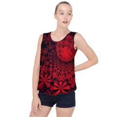 Fractals Fantasy Image Art Bubble Hem Chiffon Tank Top by Simbadda