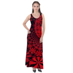 Fractals Fantasy Image Art Sleeveless Velour Maxi Dress