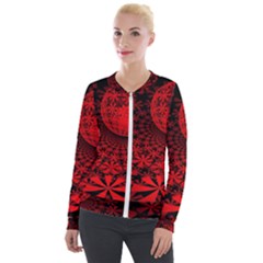 Fractals Fantasy Image Art Velour Zip Up Jacket