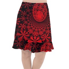 Fractals Fantasy Image Art Fishtail Chiffon Skirt