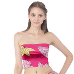 Autumn Dried Leaves Dry Nature Tube Top by Simbadda