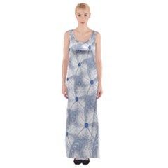 Fractal Art Artistic Pattern Thigh Split Maxi Dress