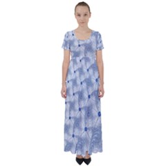 Fractal Art Artistic Pattern High Waist Short Sleeve Maxi Dress by Simbadda