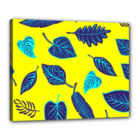 Leaves Pattern Picture Detail Canvas 20  X 16  (stretched) by Simbadda