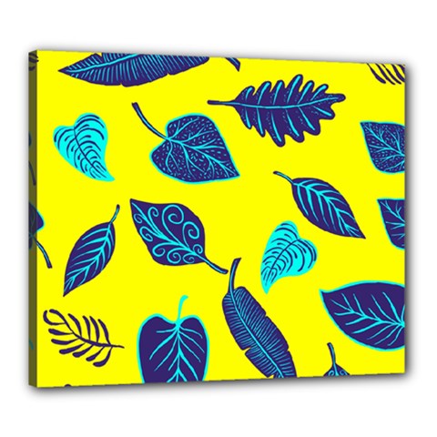 Leaves Pattern Picture Detail Canvas 24  X 20  (stretched) by Simbadda