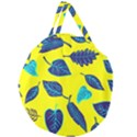 Leaves Pattern Picture Detail Giant Round Zipper Tote View2